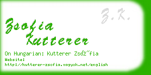 zsofia kutterer business card